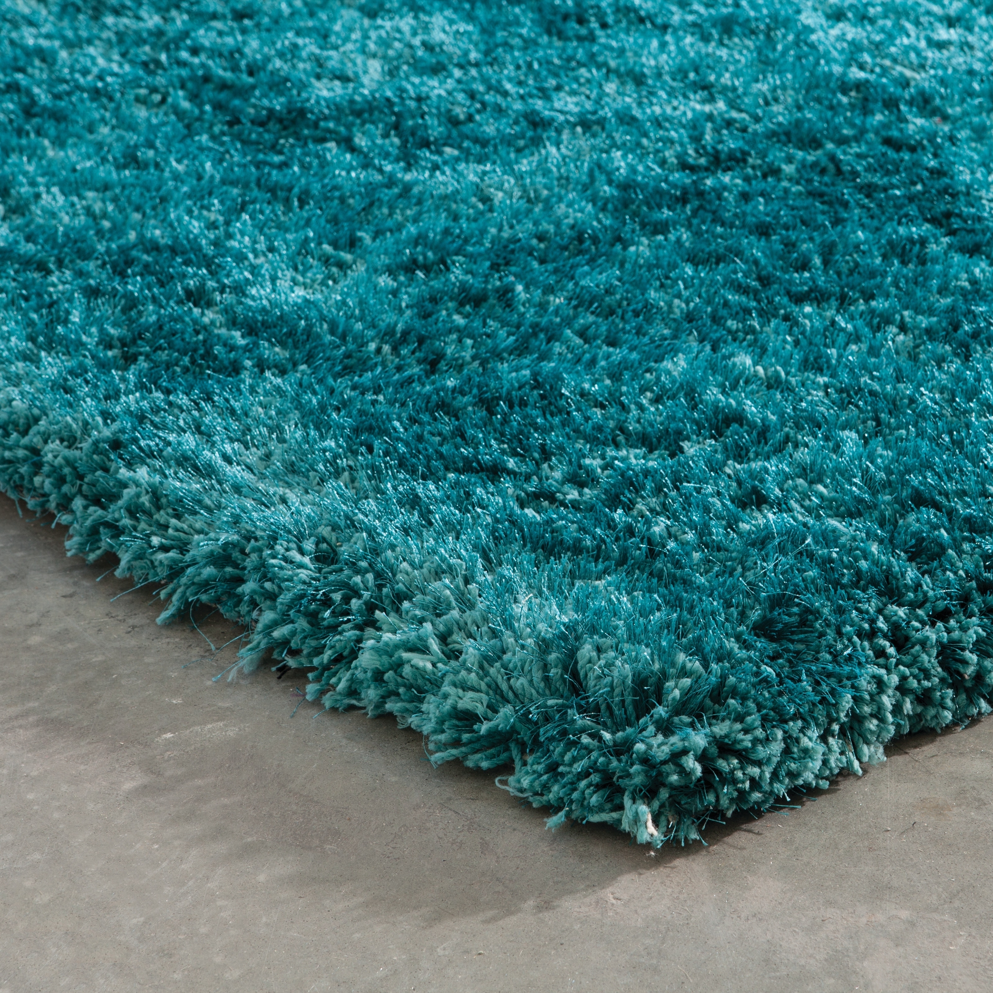 Shop Indoor Teal Shag Area Rug Overstock 7576706