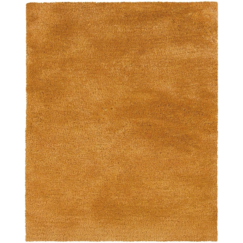 Style Haven Swann Indoor Plush Hand-made Shag Area Rug - 5' x 7' - Gold - Rectangle