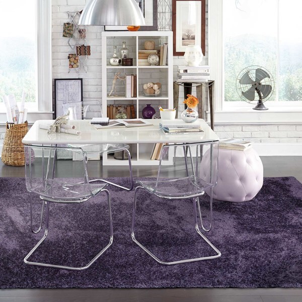 Indoor Purple Shag Area Rug