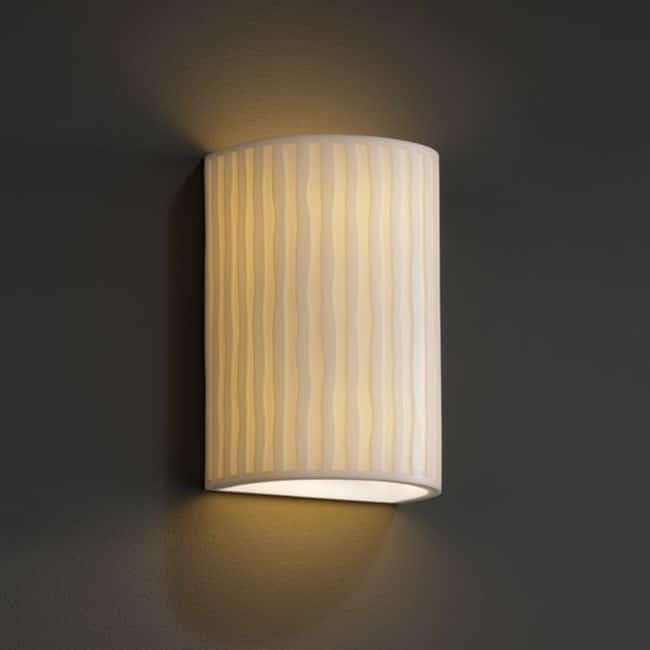 Porch & Den Hazelgrove Faux Porcelain 1-light Small Cylindrical Outdoor Wall Sconce