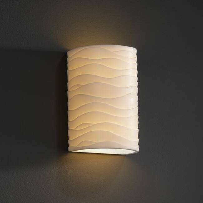 Justice Design Porcelina 2-light (No Metal) Wall Sconce