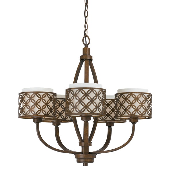 Orion 5 light Chandelier in Aged Bronze TRIARCH INTERNATIONAL Chandeliers & Pendants