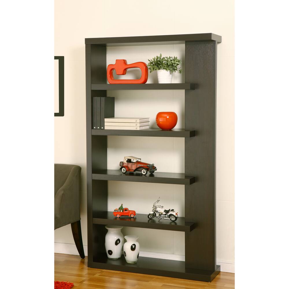 Furniture of America Gridley Modern Cappuccino 5-shelf Bookcase/ Display Shelf