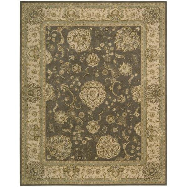 Hand tufted Nourison 2000 Kashan Grey Rug Nourison Accent Rugs