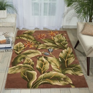 Hand-tufted Tropical Khaki Rug