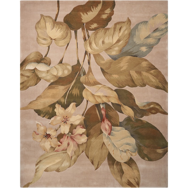 Hand-Tufted Tropical Beige Rug