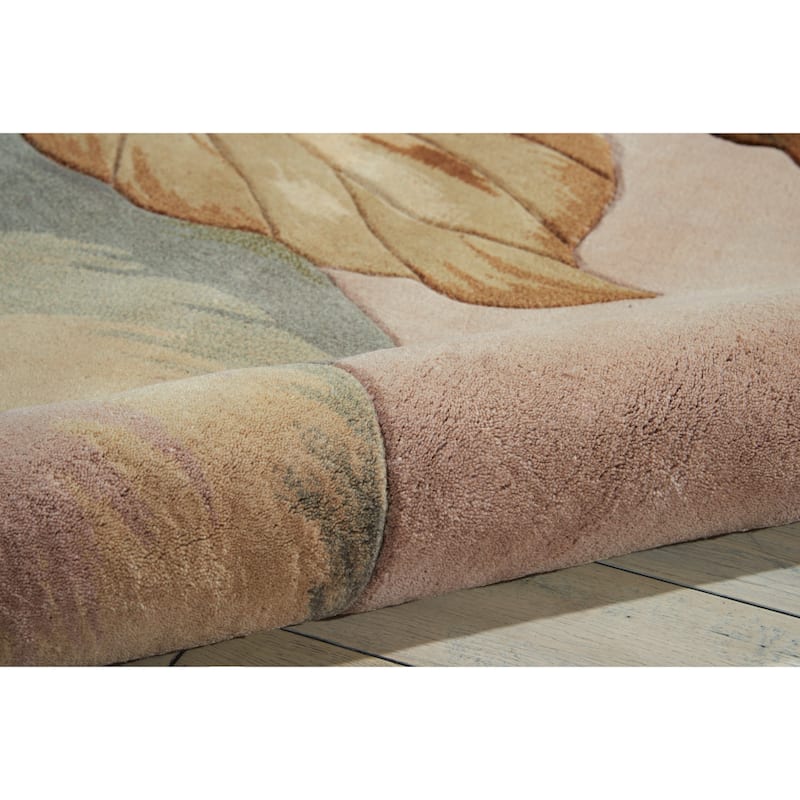 Hand-Tufted Tropical Beige Rug