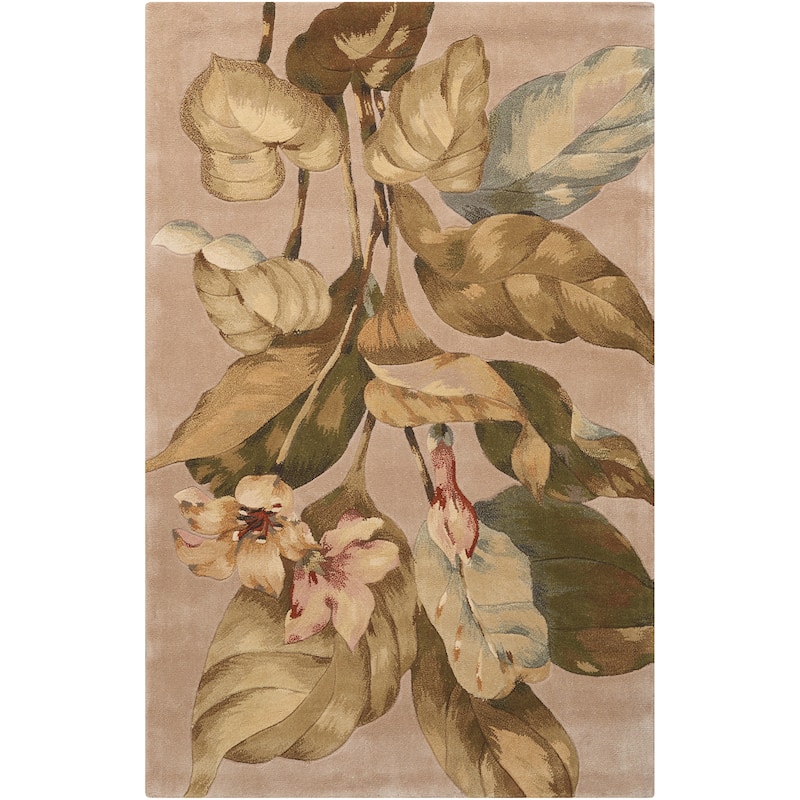 Hand-Tufted Tropical Beige Rug