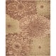 preview thumbnail 2 of 2, Hand-Tufted Tropical Taupe Green Rug