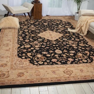 9 X 12 Free Form Rugs Area For Less Hand Tufted Heritage Hall Black Wool Rug