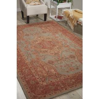9 X 12 Free Form Rugs Area For Less Hand Tufted Heritage Hall Aqua Wool Rug