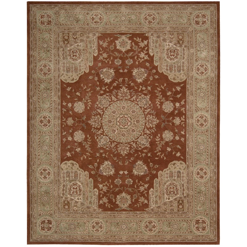 Nourison Heritage Hall Hand-tufted Area Rug - 8'6" x 11'6" - Brown/Multi - N/A