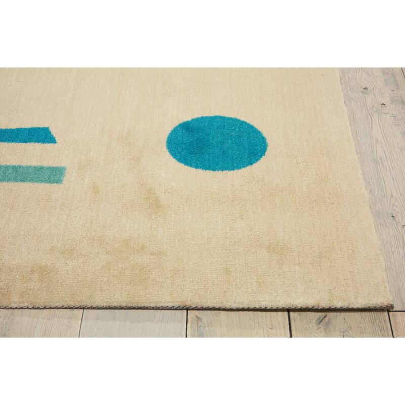Modern Art Sand/ Multi Polyester Rug