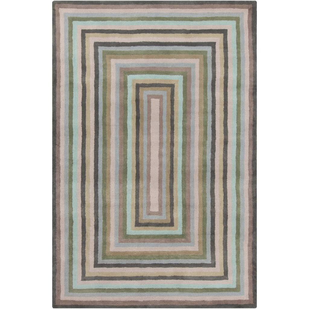 Allie Handmade Geometric 100-Percent Wool Rug - 5' x 7'6