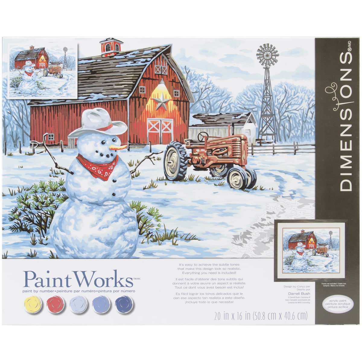 Paint By Number Kit 20 x 16 -Country Snowman - Bed Bath \u0026 Beyond - 7578789, image size:1200x1200