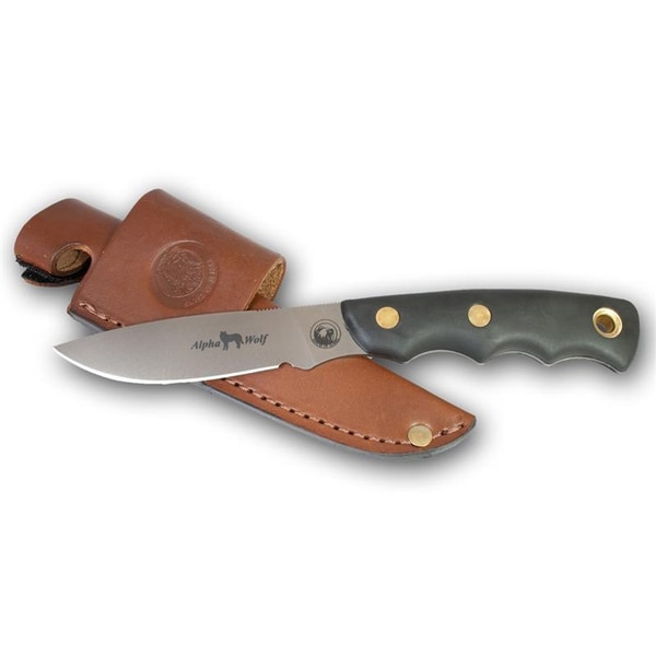 Knives of Alaska Alpha Wolf Fixed Knife D2 with Suregrip