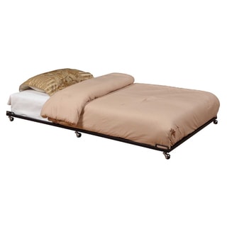 Twin Size Black Metal Roll Out Trundle Bed Frame for Daybed