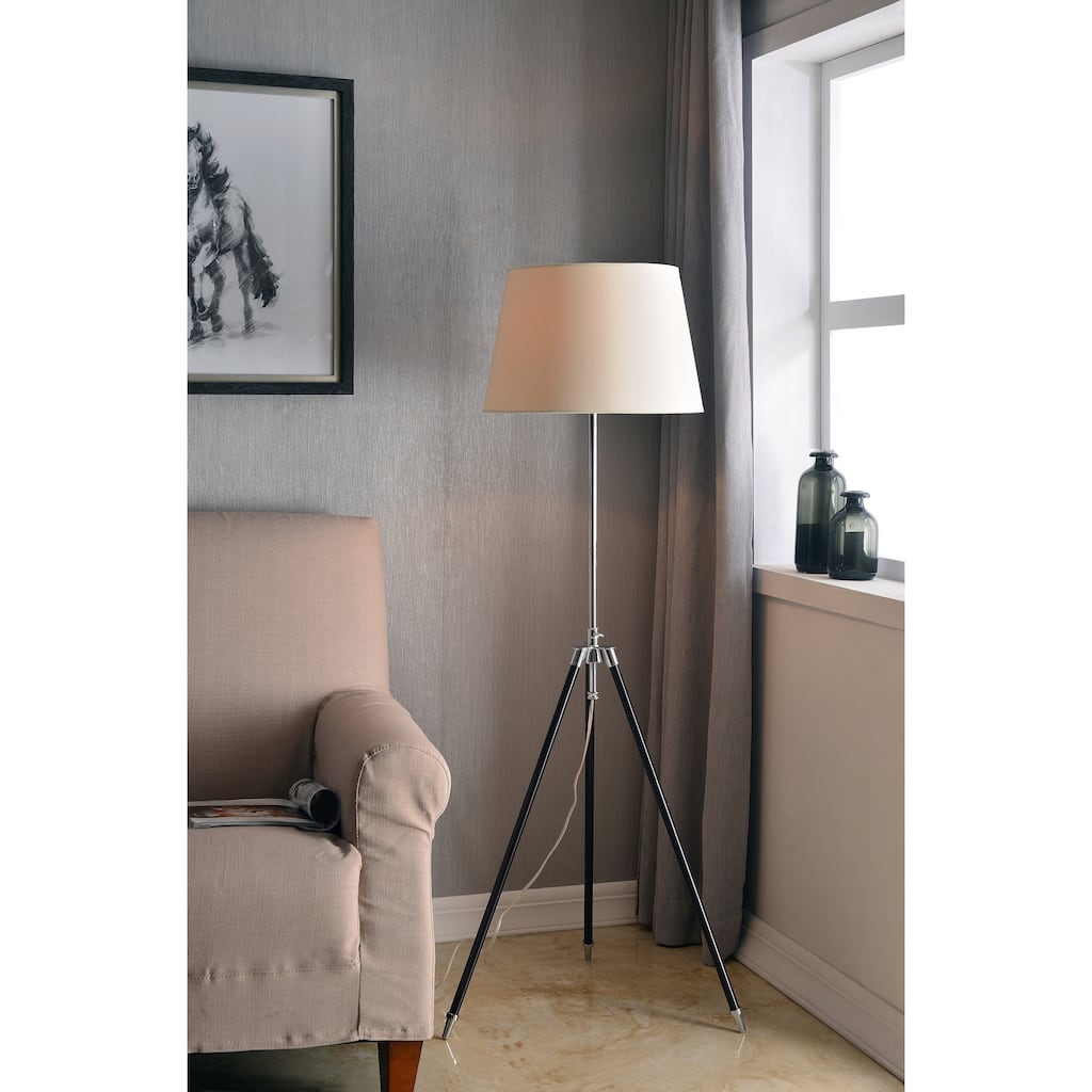 Ella Tripod Syle Adjustable-Height With Bronze Finish Floor Lamp