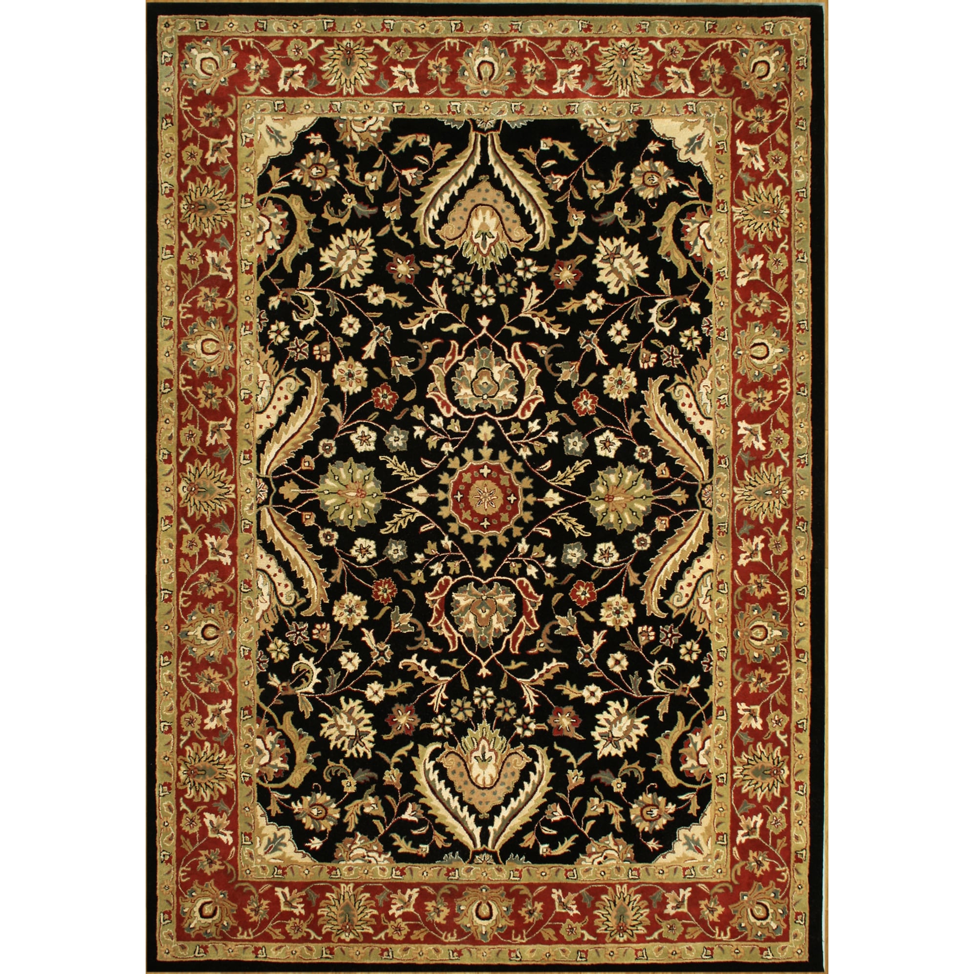 Alliyah Rugs Black New Zealand Wool Rug (10x14)