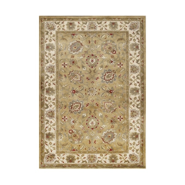 Shop Alliyah Rugs Green Wool Rug 10 x 14 Free Shipping Today