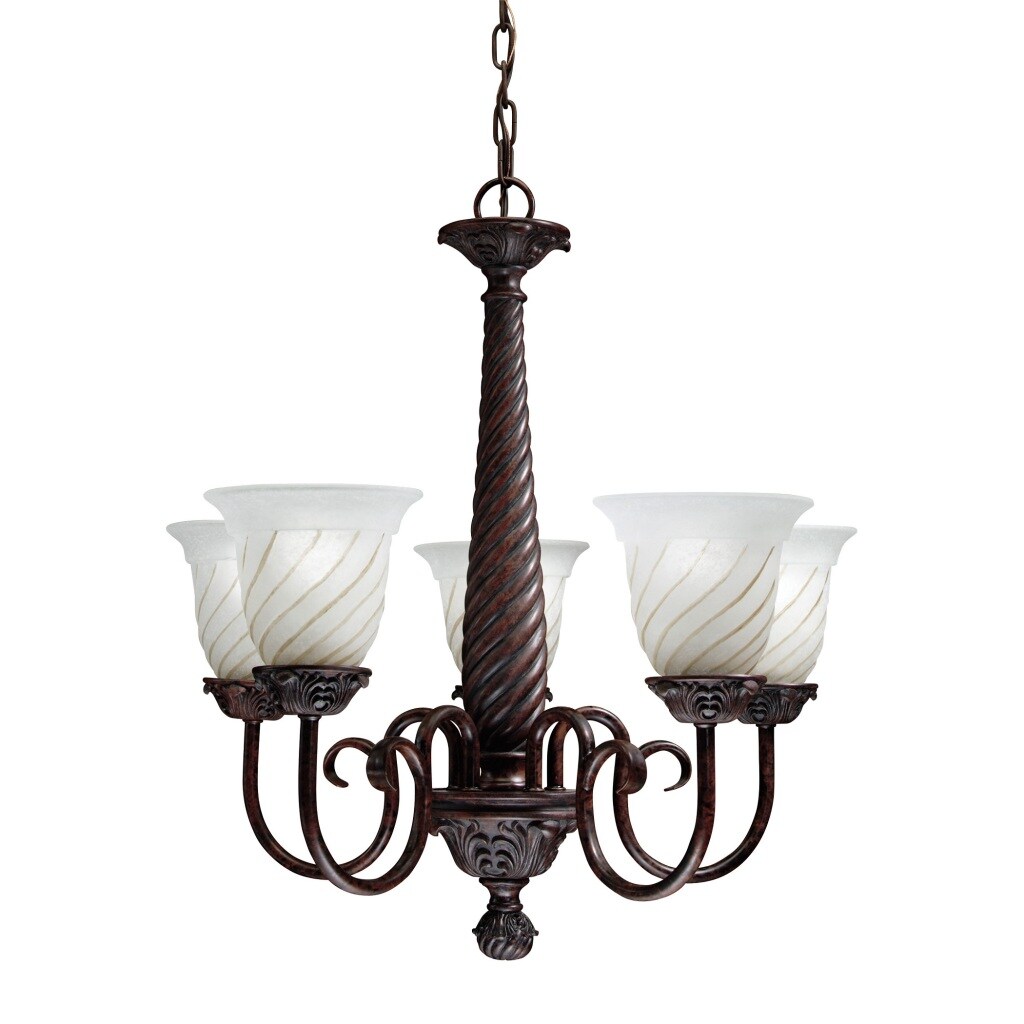 Transitional 5-light Carravagio Bronze Chandelier - Chandeliers For Bedrooms by Overstock.com