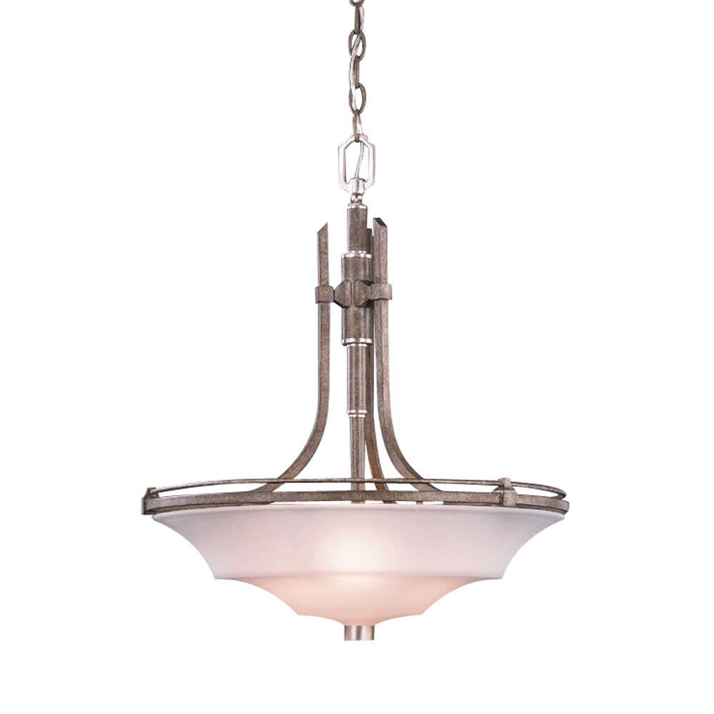 Transitional 3-light Tuscan Gold Pendant Light Fixture