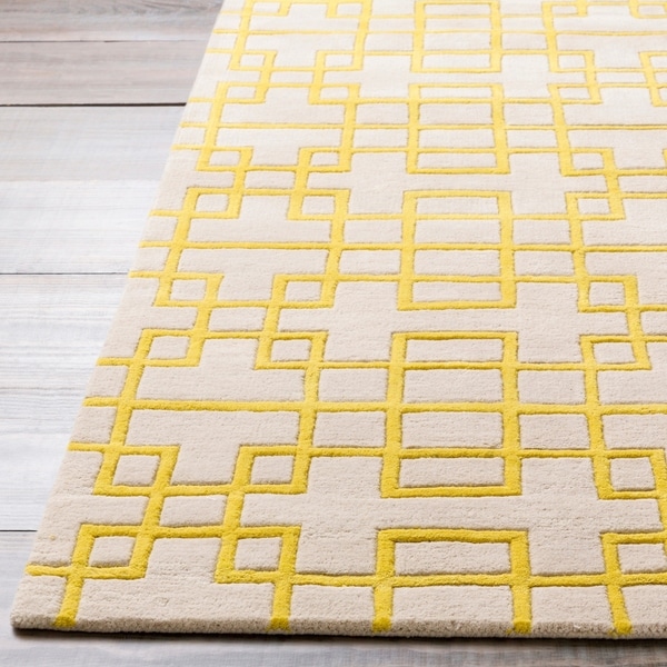 Hand-tufted Lindsay Geometric Wool Area Rug - 5' x 8'/Surplus