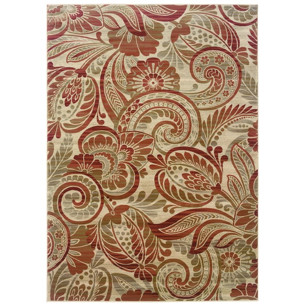 Millennium Wheat Fields Floral Area Rug (7'10 x 11'2) 7x9   10x14 Rugs