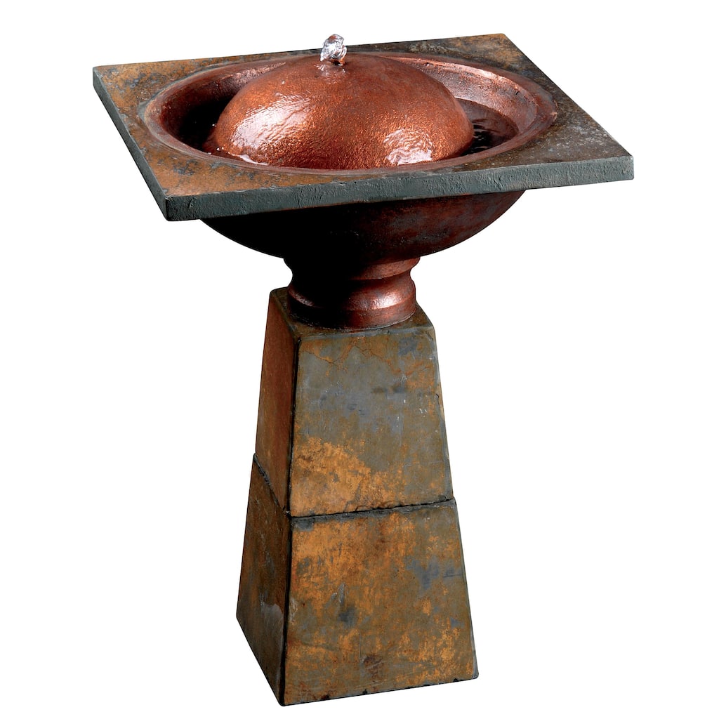 Lusevera Slate Birdbath Fountain