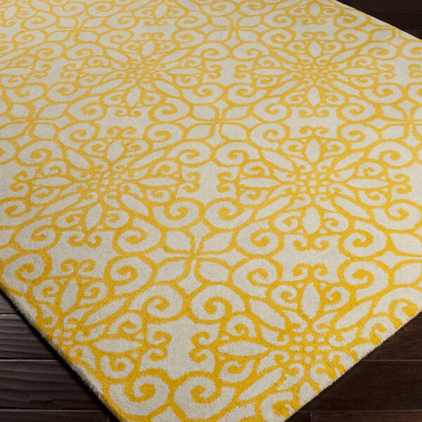 Shop Handtufted Hobart Geometric Medallion Wool Area Rug 8' x 11