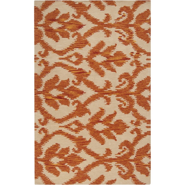 Hand tufted Coalgate Orange Rug (3'3 x 5'3) 3x5   4x6 Rugs