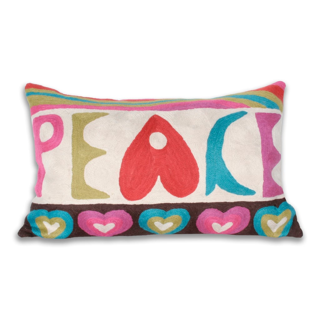 Marlo Lorenz Retro Peace Multi Decorative Pillow