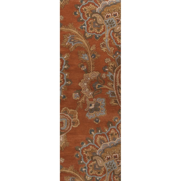 Hand tufted Bixby Orange Rug (26 x 8)   15007075  