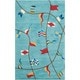 preview thumbnail 2 of 6, Nourison Shoreline Area Rug 2' 6" x 4' - Blue - Rectangle