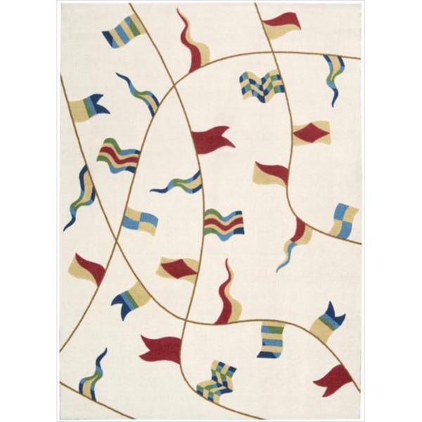 Shop Shoreline Nautical Flag Ivory Polyester Rug 4' x 6' Free