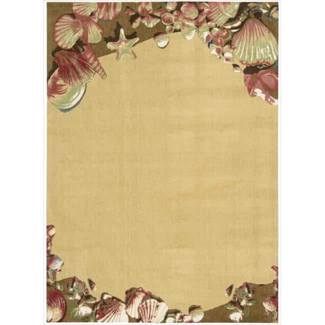 Shoreline Seashell Sand Polyester Rug - 8' x 10'