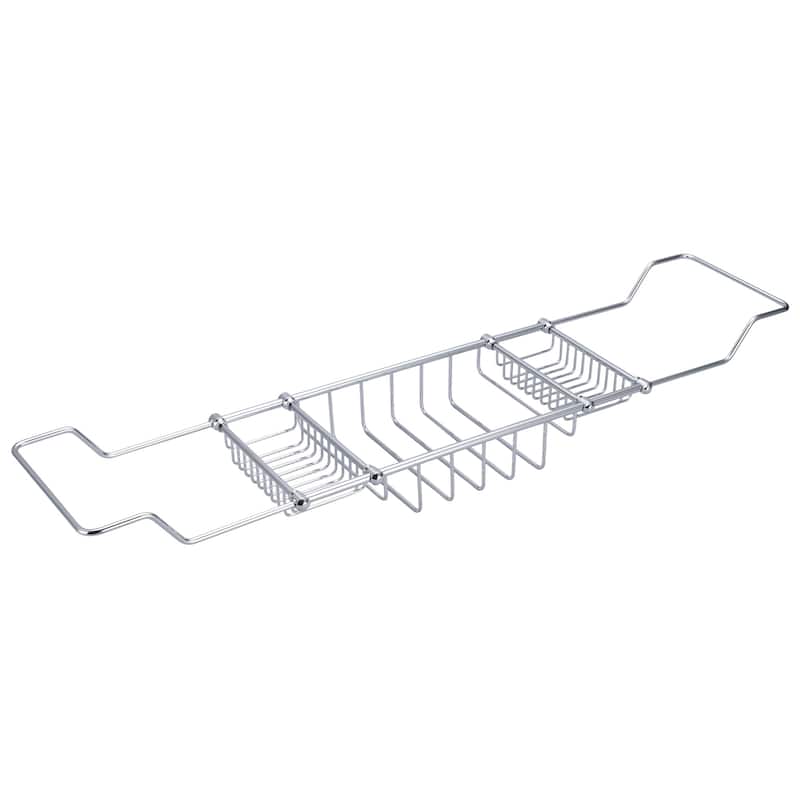 Water Creation Expandable Bath Caddy For The Elegant Tub in Chrome Finish