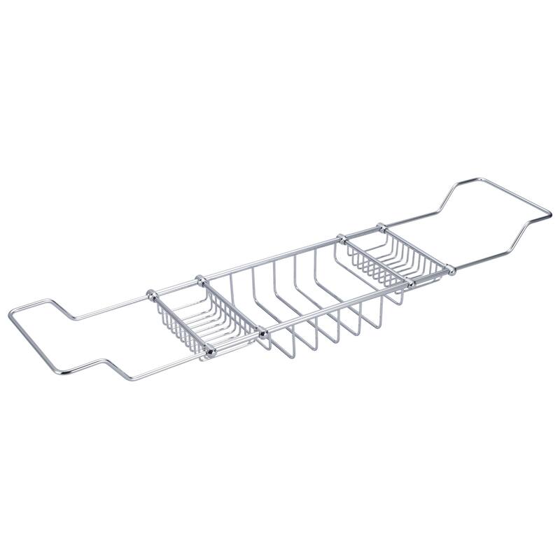 Water Creation Expandable Bath Caddy For The Elegant Tub in Chrome Finish
