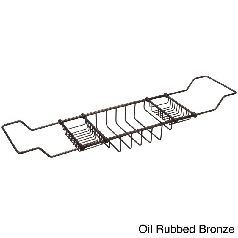 Water Creation Expandable Bath Caddy For The Elegant Tub in Chrome Finish - Oil-Rubbed Bronze