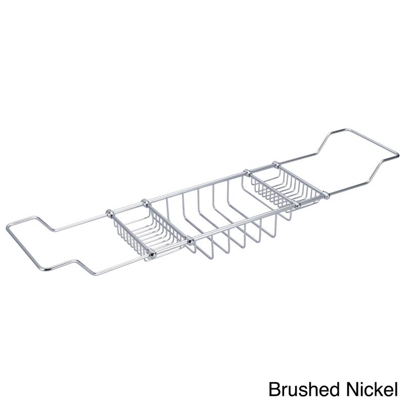 Water Creation Expandable Bath Caddy For The Elegant Tub in Chrome Finish