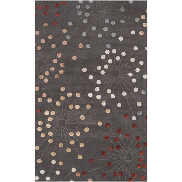 Hand-tufted Geary Grey Geometric Wool Area Rug (8' x 11')