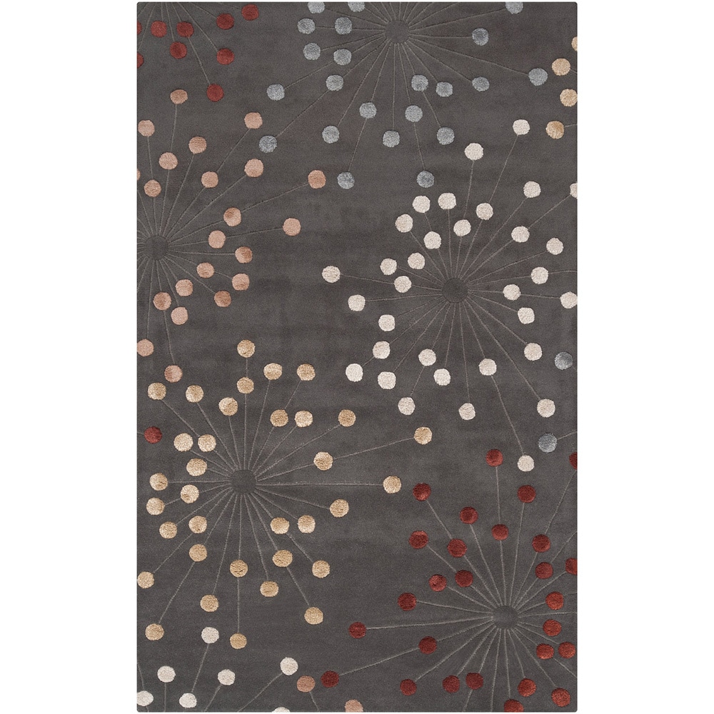 Hand tufted Geary Grey Geometric Wool Rug (2 X 3)