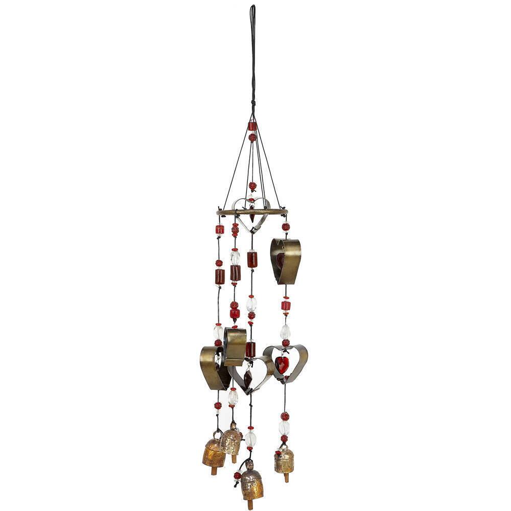 Handmade Cookie Cutter Hearts Wind Chime (India)