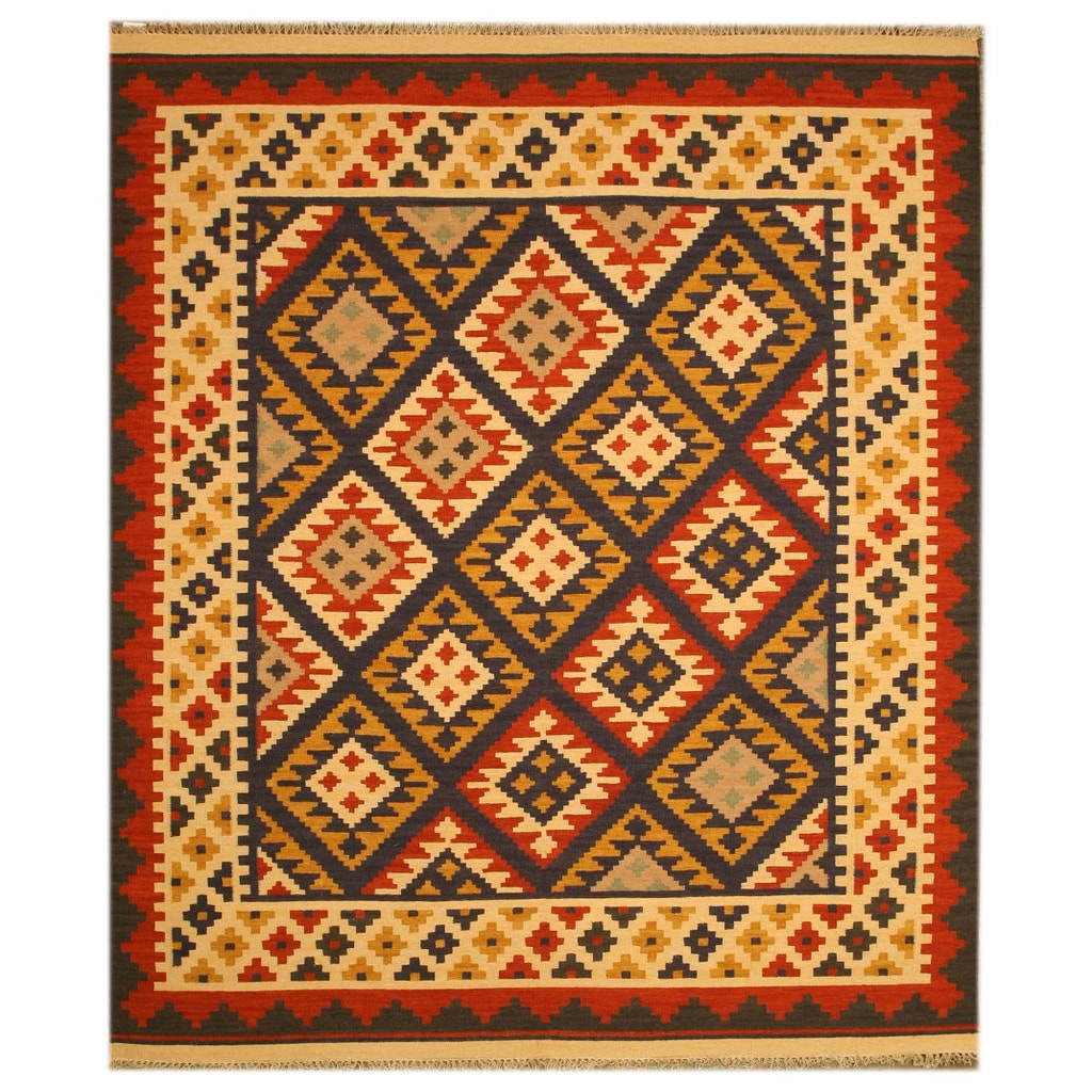Handmade Wool Keysari Kilim Rug (5 X 8)