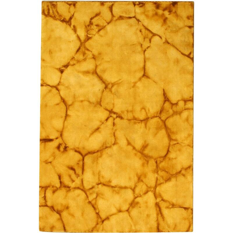 Handmade Dip Dyed Gold Wool Area Rug