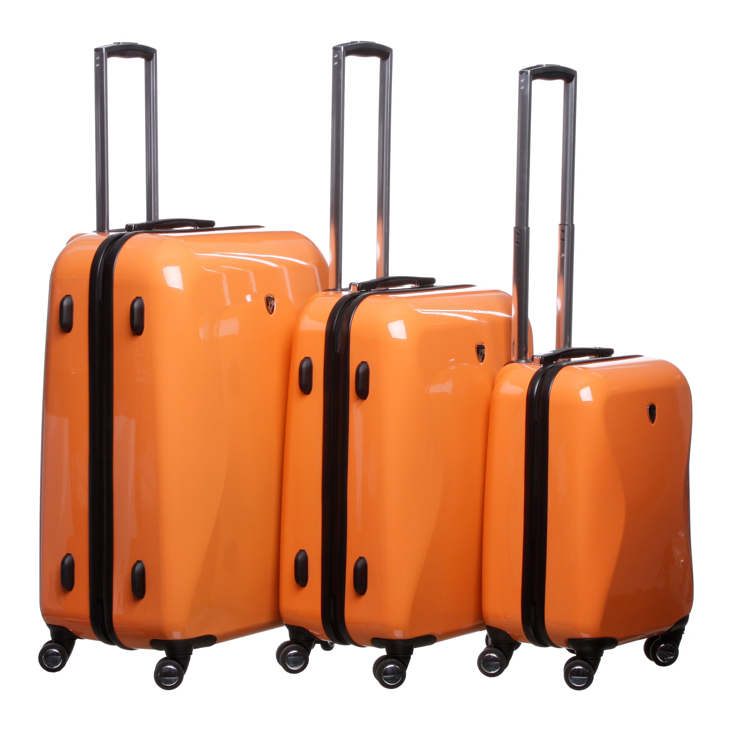 orange spinner luggage sets