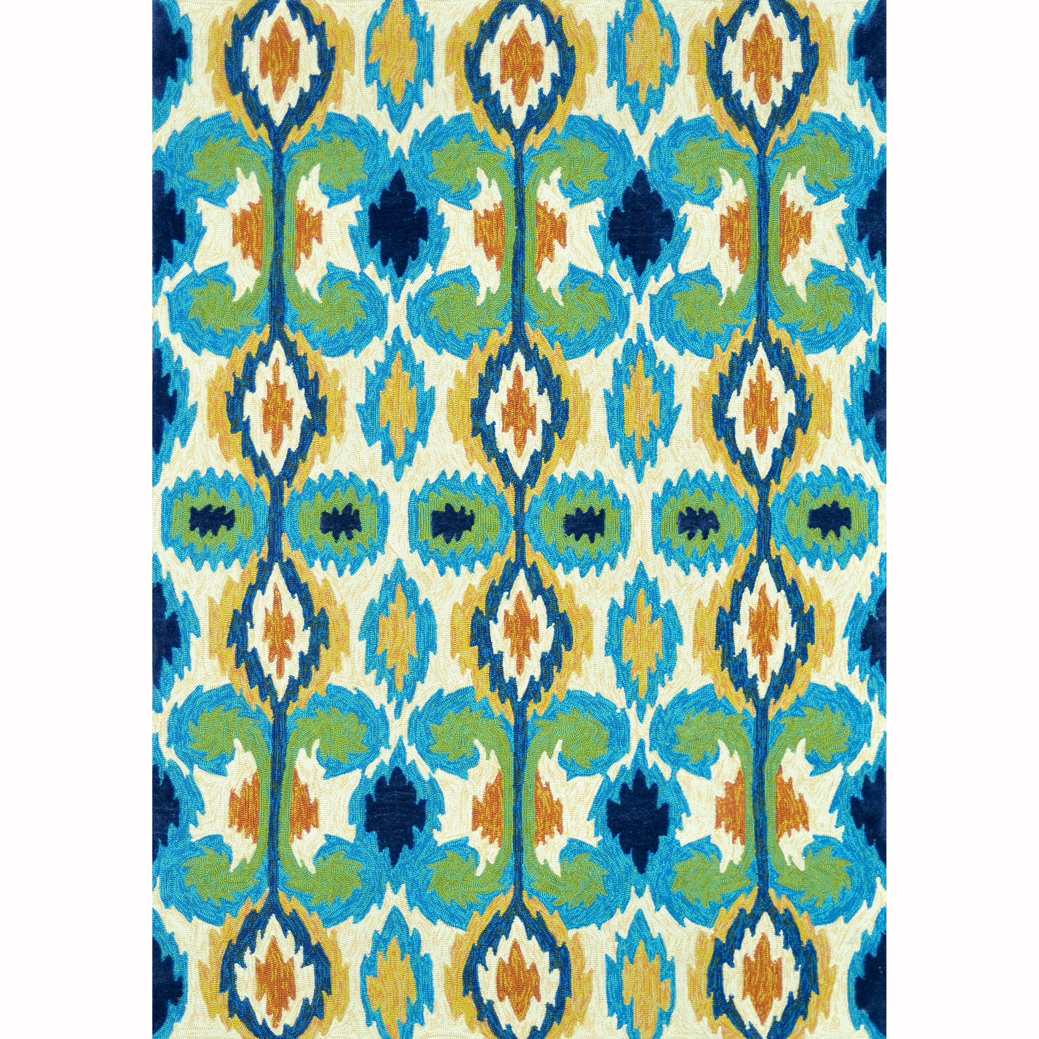 Hand tufted Portia Ivory/ Blue Rug (36 X 56)