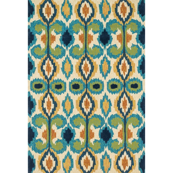 Hand tufted Portia Ivory/ Blue Rug (7'6 x 9'6) Alexander Home 7x9   10x14 Rugs