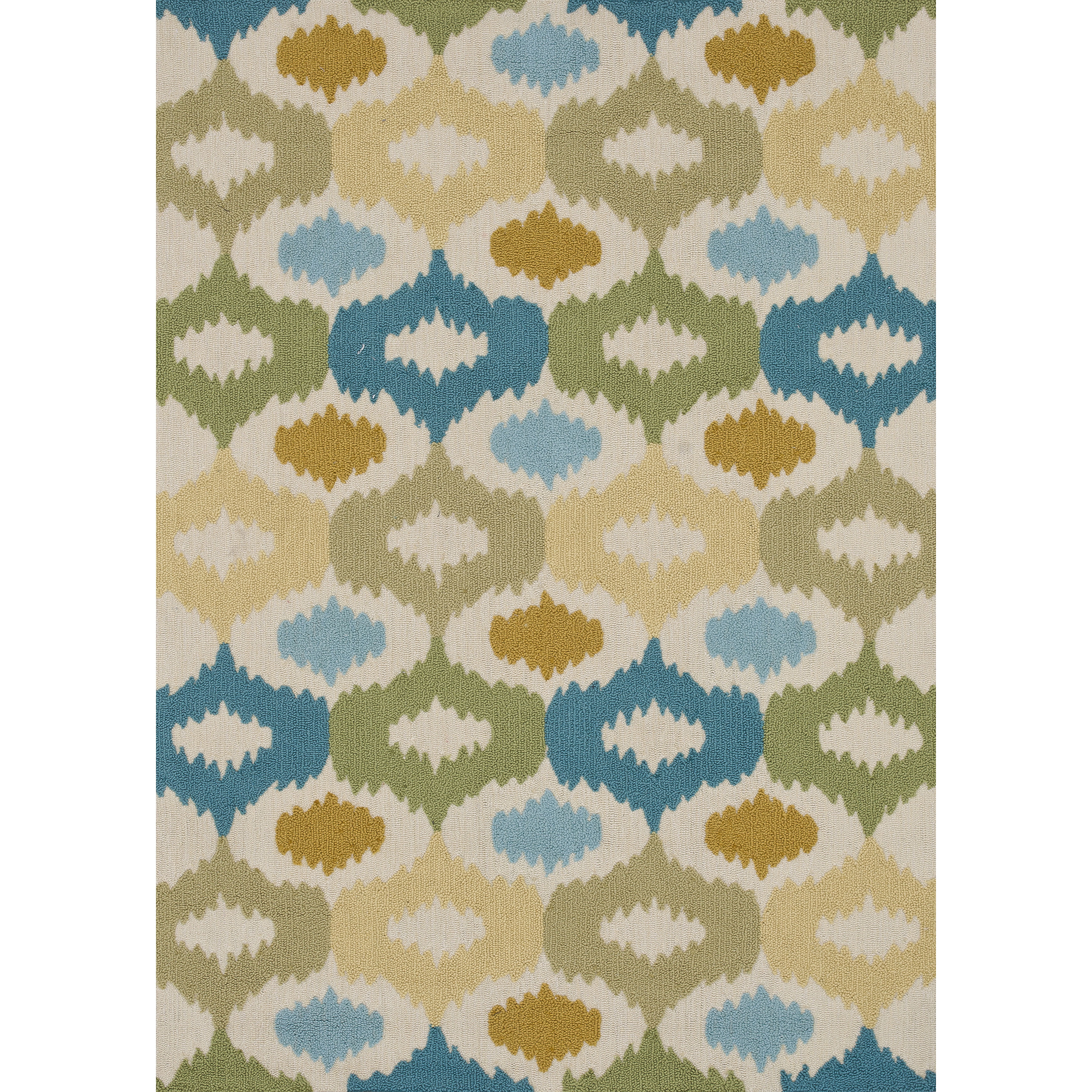 Hand hooked Lavinia Ivory/ Sage Rug (36 X 56)