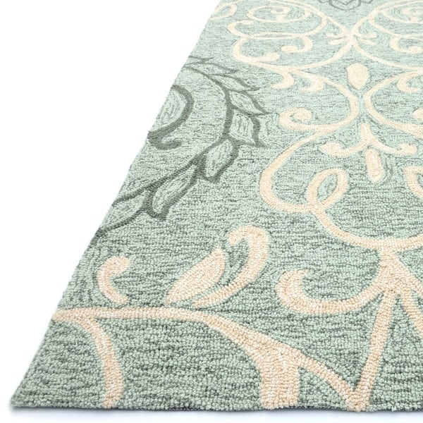 Alexander Home Valentina Hand Hooked Transitional Damask Area Rug On Sale Overstock 21507402